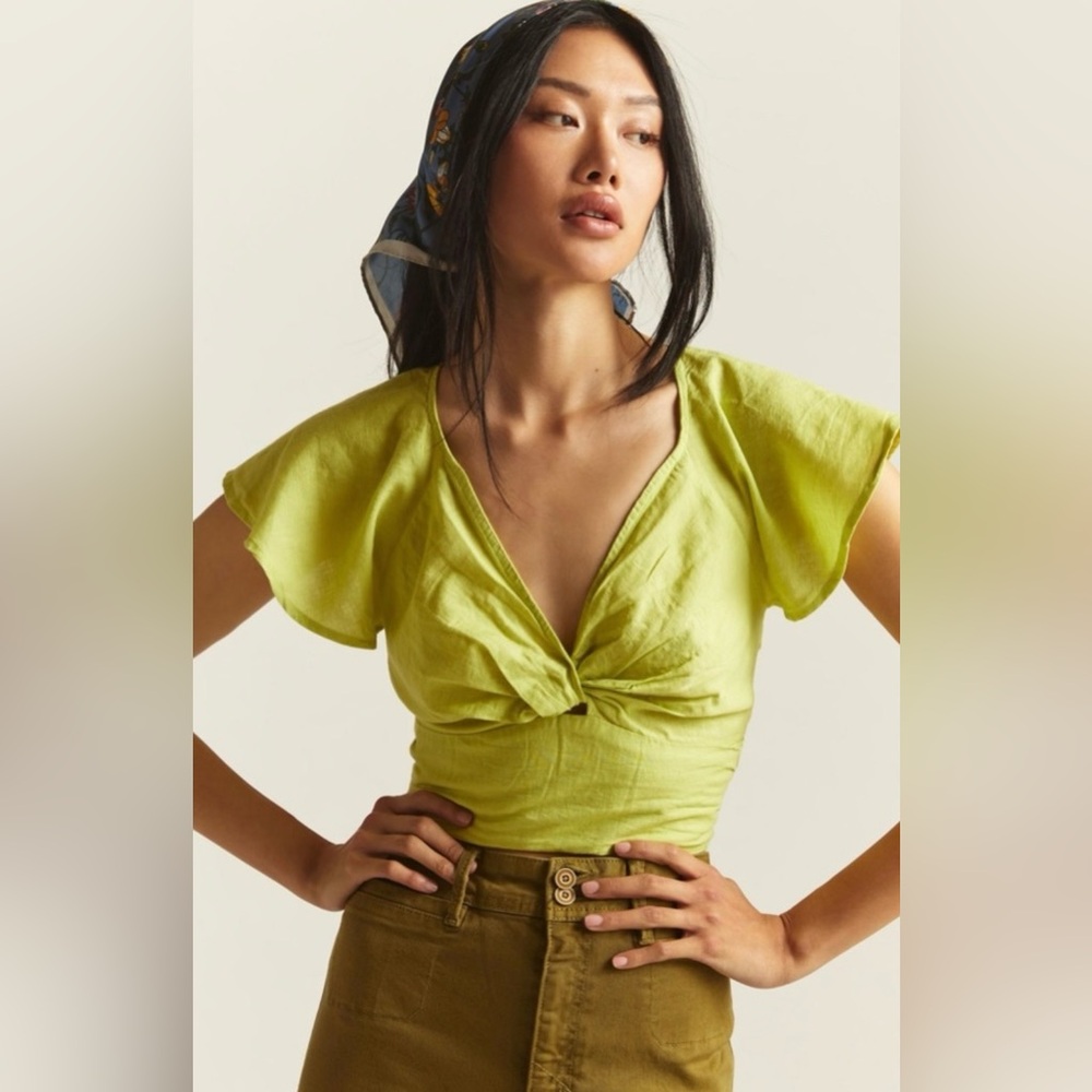 Green Anthropologie Top